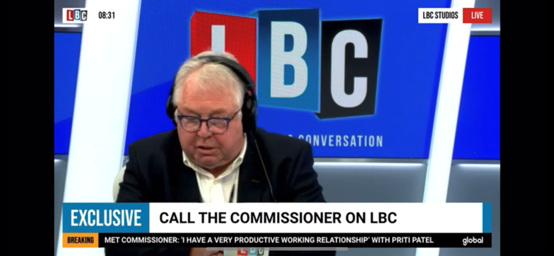 My question to Met Police Commissioner on LBC